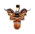 Two Headed Bull Pendant